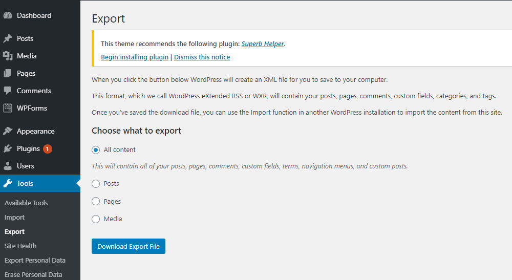 Copy posts MOVE POSTS IN WORDPRESS