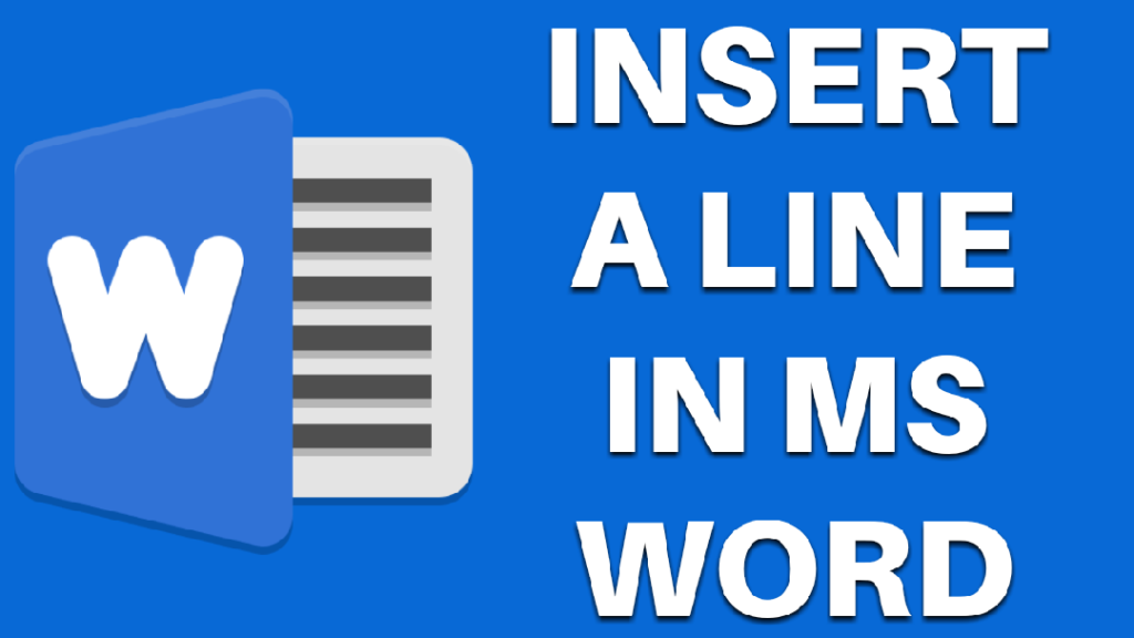 Insert a line Insert a line in ms word