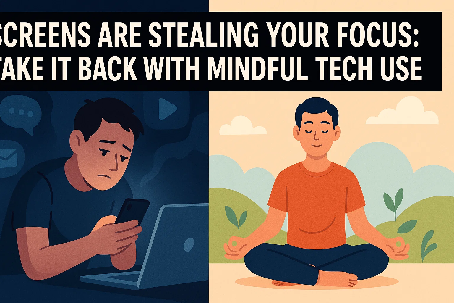 Read more about the article Screens Are Stealing Your Focus: Take It Back with Mindful Tech Use